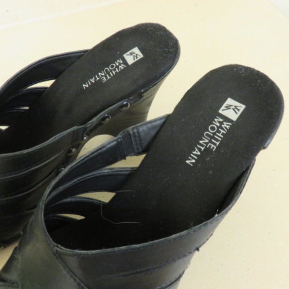 WHITE MOUNTAIN BLACK LEATHER UPPER CLOG/ SIZE 7 - Picture 8 of 8